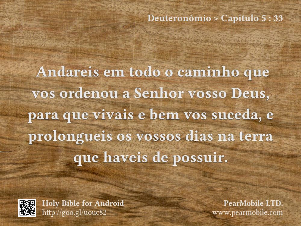 Deuteronômio, Capítulo 5:33